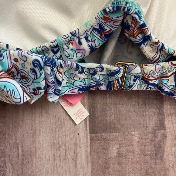 Victoria’s Secret Small Bandeau Bikini Top - Blue Paisley - Picture 3 of 5